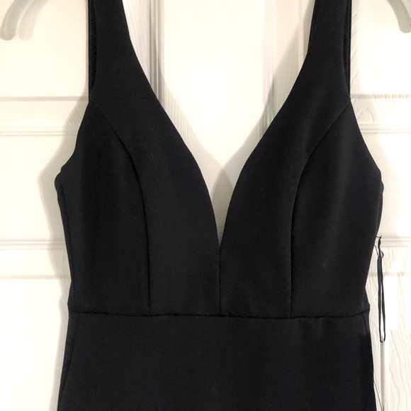 Lulus black vneck cocktail dress - Picture 2 of 4